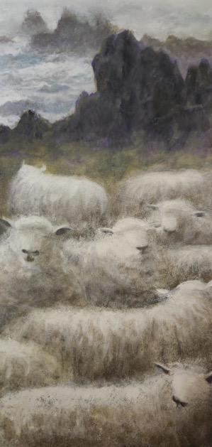 Mouton — Nov. 2025-001 · 120 × 60 cm · Claudie Prigent